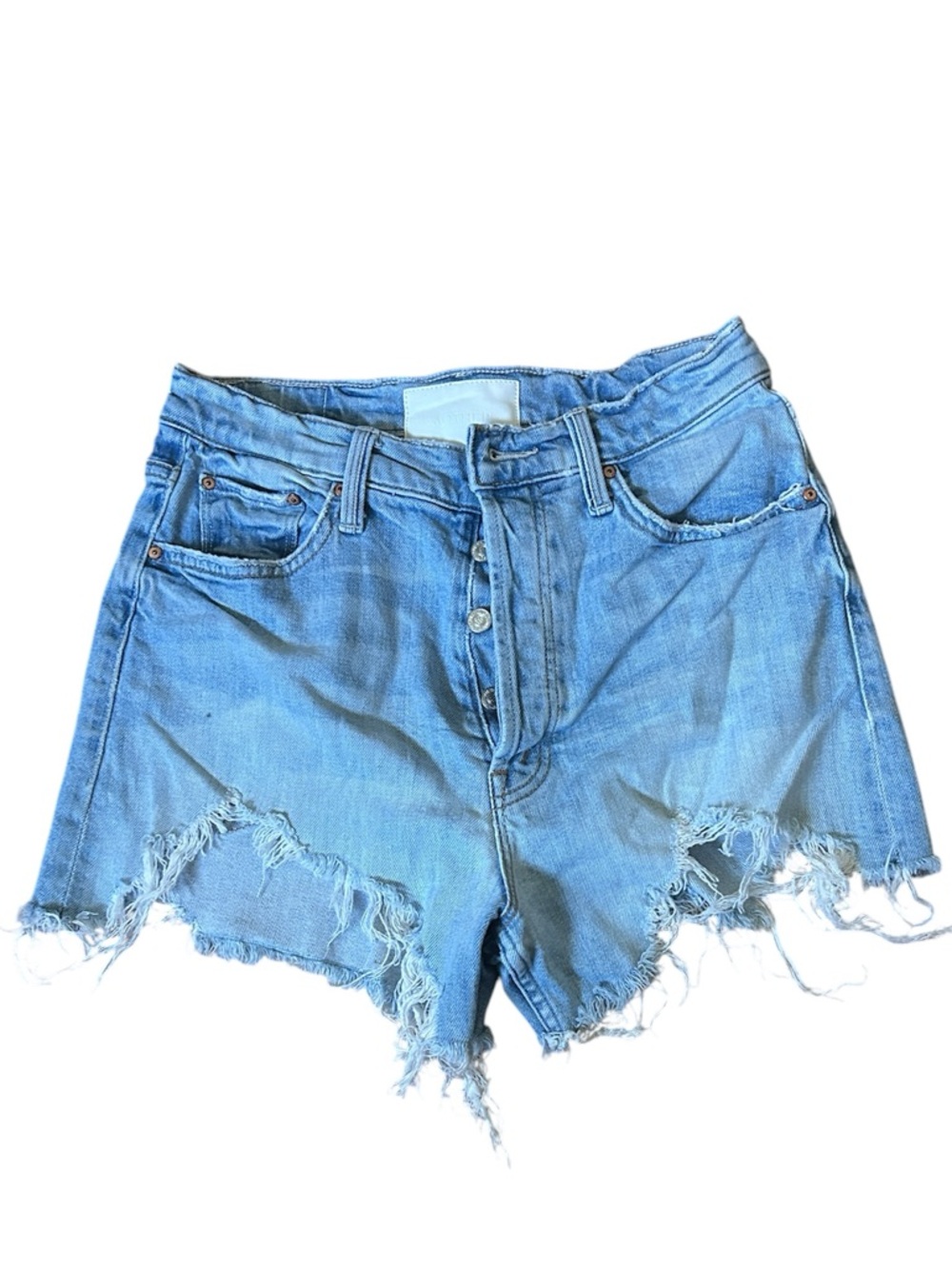 MOTHER Denim Ultra High Waisted Tomcat Kick Fray Short - Picture 3 of 8